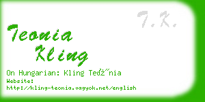 teonia kling business card